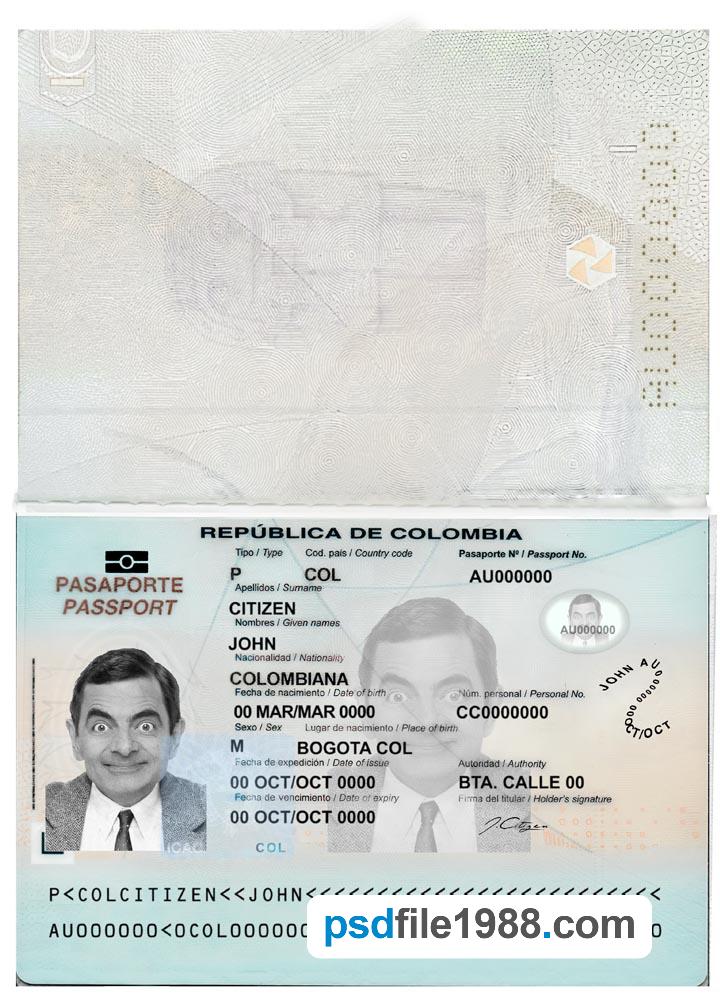 Colombia Passport 2018-Present